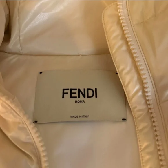 Fendi Cream Puffer Jacket